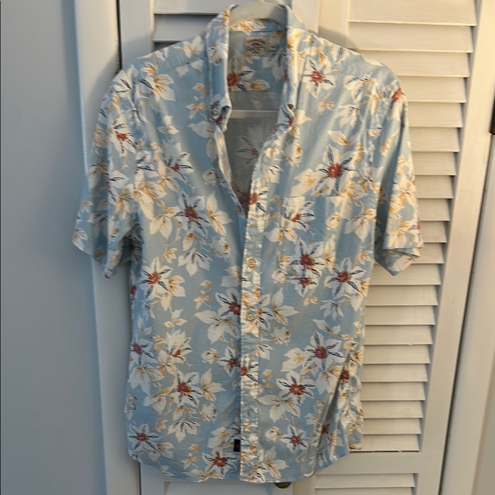 Faherty Floral Blue Men's Shirt